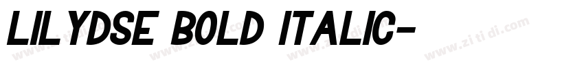LilyDSE Bold Italic字体转换